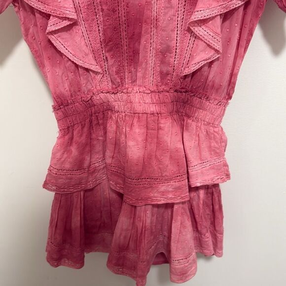 LoveShackFancy Natasha Women’s Dress in Bordeaux Hand Dye. Size P. - Picture 6 of 11